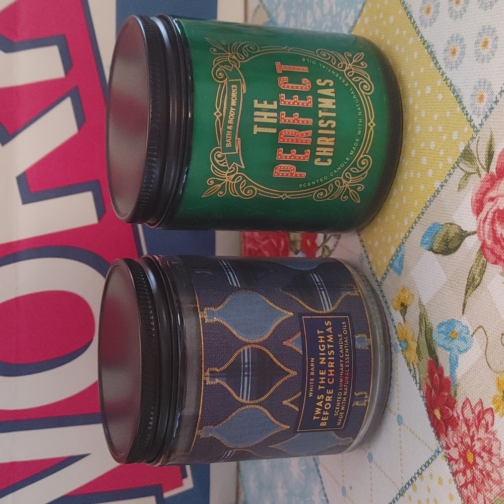 NEW single wick Christmas candle (set of 2)